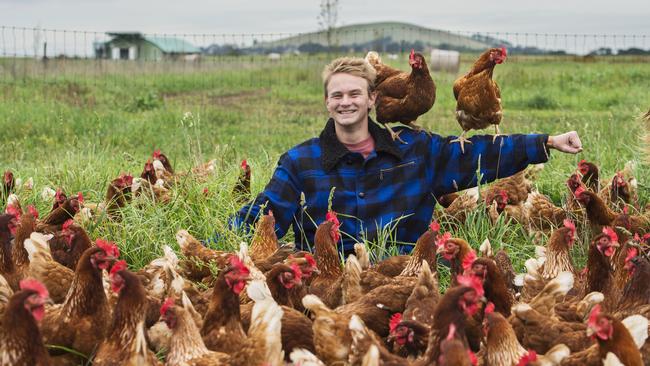 Josh Murray is an egg farmer at Kerrie. Picture: Zoe Phillips