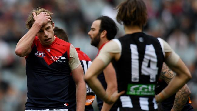 Collingwood has lifted to defeat Melbourne. Photo: AAP Image/Tracey Nearmy