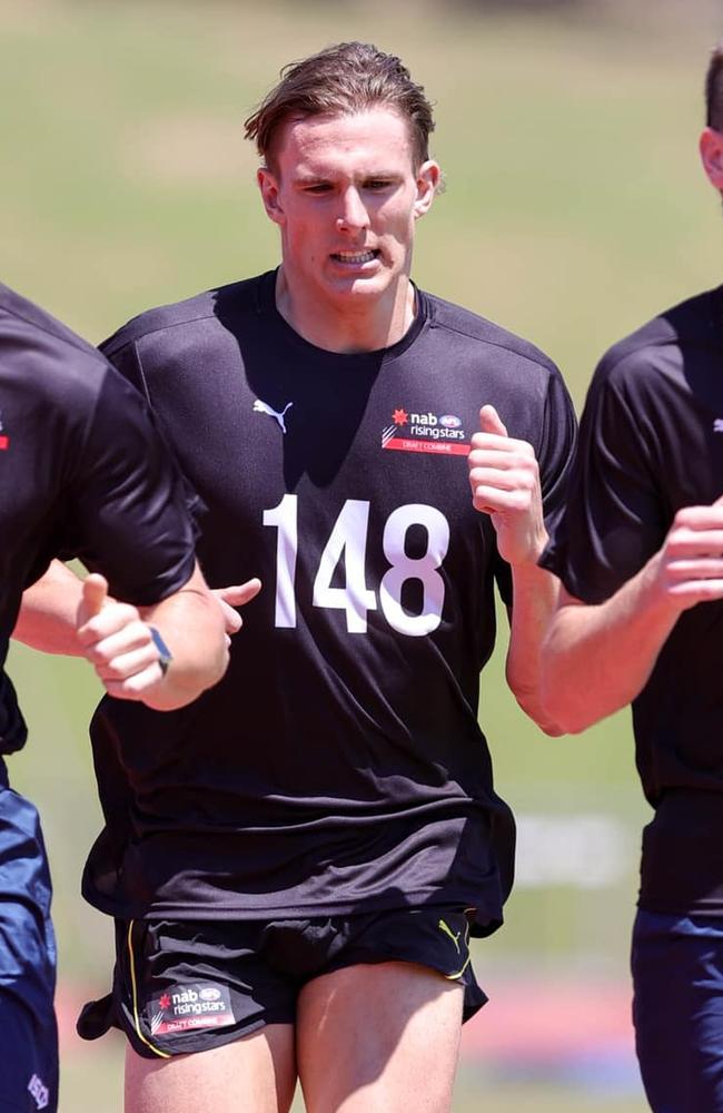 Will Bella at the AFL draft combine in Brisbane, October 10, 2021. Picture: Russell Freeman