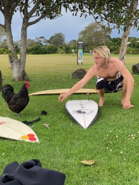 Coast surfer Joe Hoffman was bitten by a 3m great white shark at Crescent Head on Monday afternoon.