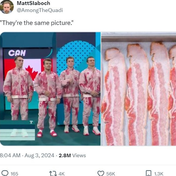 Canada's podium uniform has created quite the stir online. Picture: X