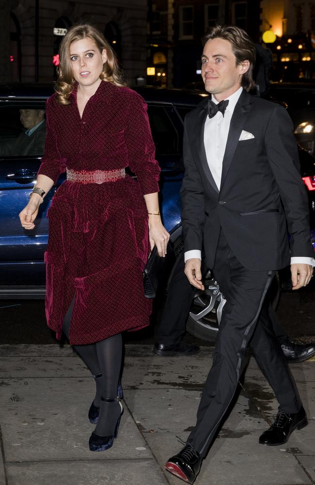 Princess Beatrice and Edoardo attend the Portrait Gala at National Portrait Gallery in March this year. Picture: Tristan Fewings/Getty Images.