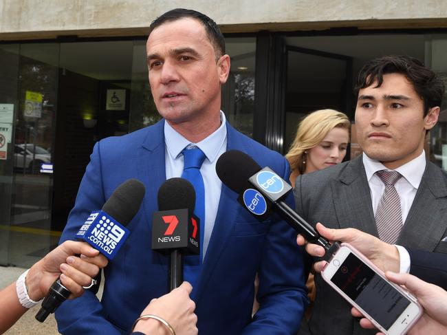 Shannon Noll looked dapper in his blue suit. Picture: Dean Lewins