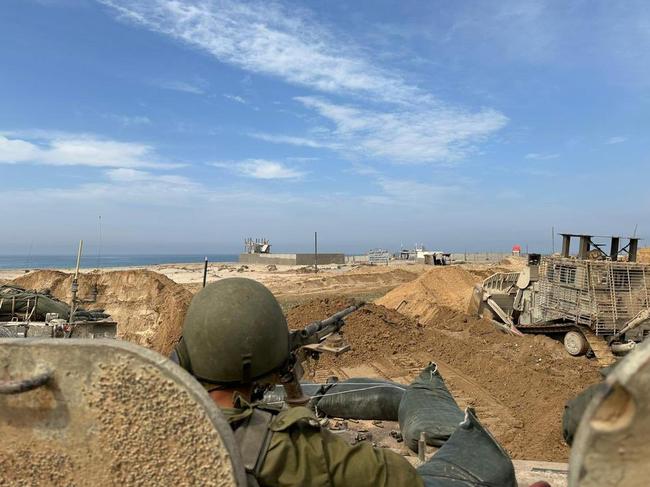 IDF tanks move in on Gaza in the fight against Hamas. Picture: Supplied