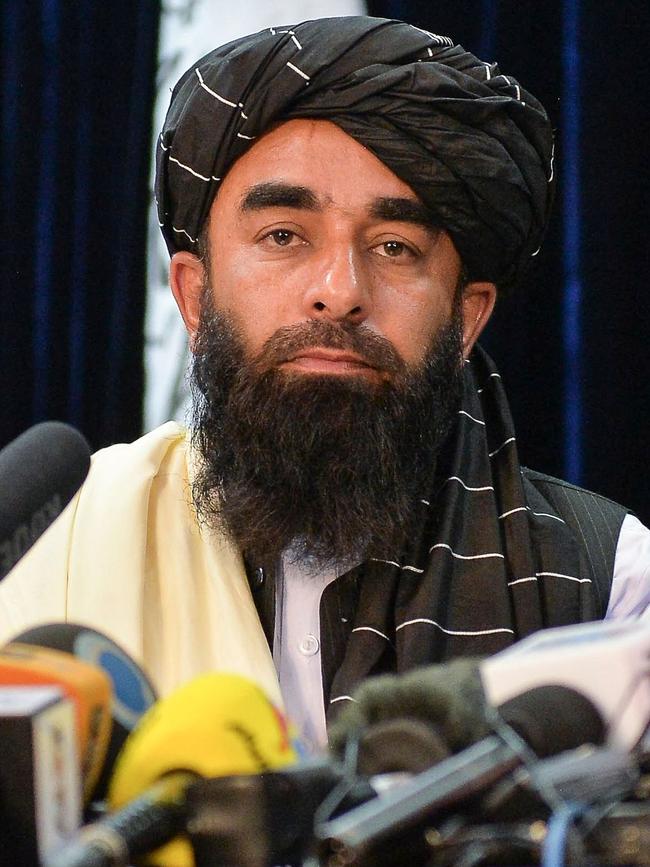 Taliban spokesperson Zabihullah Mujahid. Picture: AFP