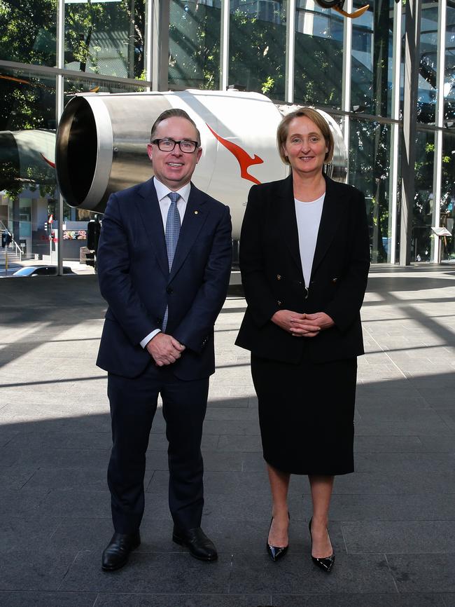 Alan Joyce will hand over as Qantas CEO to Vanessa Hudson in November.