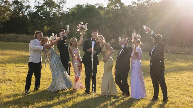 Monique St Clair and Jesse Bowker’s wedding day. Picture: Milk and Honey