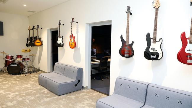 The music room is sure to be a magnet for fledgling artists. Picture: Angelo Velardo