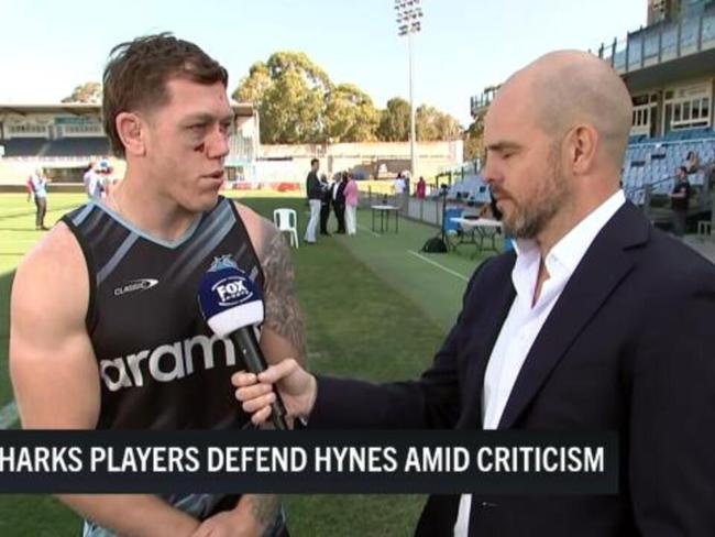 Sharks captain defends Hynes criticism