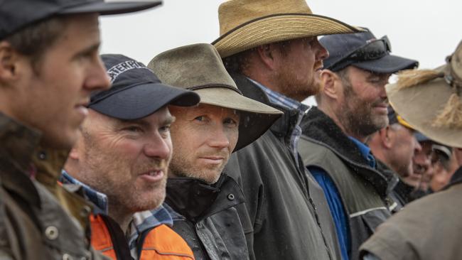 Buyers and sellers at an Omeo sale. Picture: Zoe Phillips