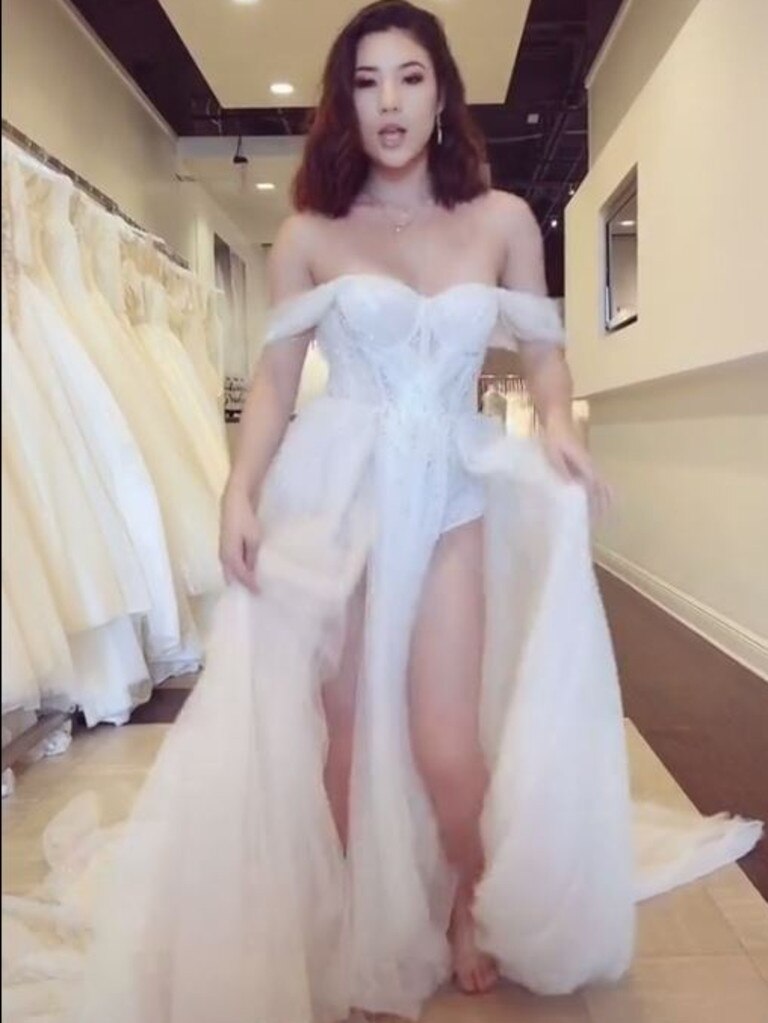 The dress was actually much more revealing Picture: TikTok.
