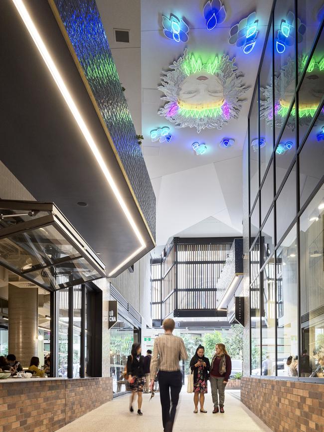 The arcade was designed to integrate student accommodation into city life, creating a social hub. Picture: Scott Burrows