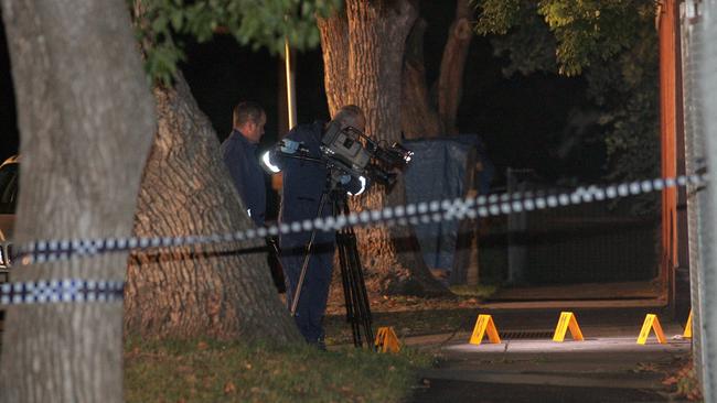 Condello’s murder scene outside his Brighton house.