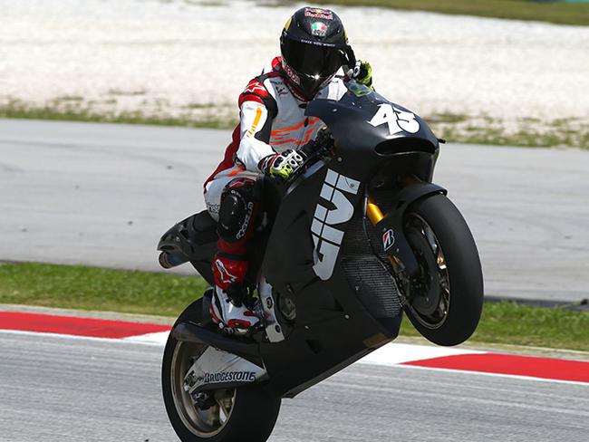 Miller wheelies it up at Sepang.