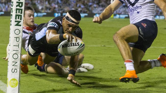 Holmes scored Cronulla’s two tries.