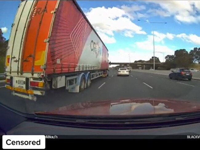 An alleged teen serial hoon has been arrested after he was caught clocking speeds of over 260km/h on a Melbourne freeway. Picture: Tik Tok