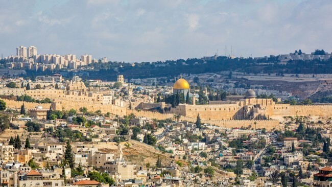 Jerusalem, Israel. Australians are being urged to leave Israel and and Palestine as tensions escalate in the Middle East. Picture: Getty Images