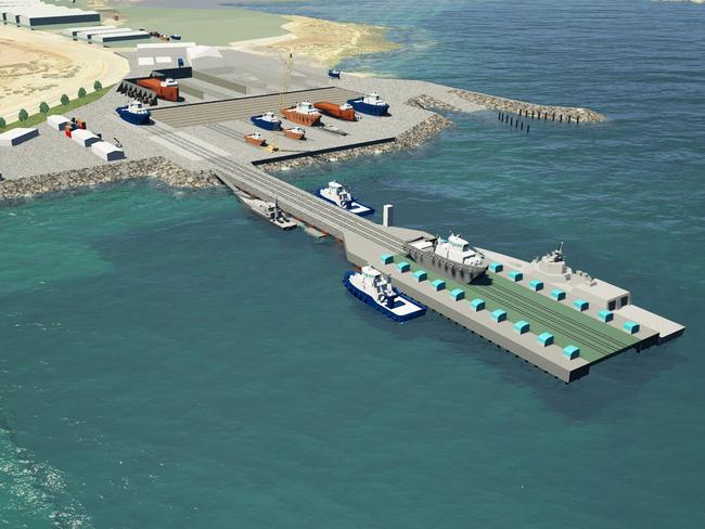 Artist impression of the new ship lift at East Arm. Picture: Supplied