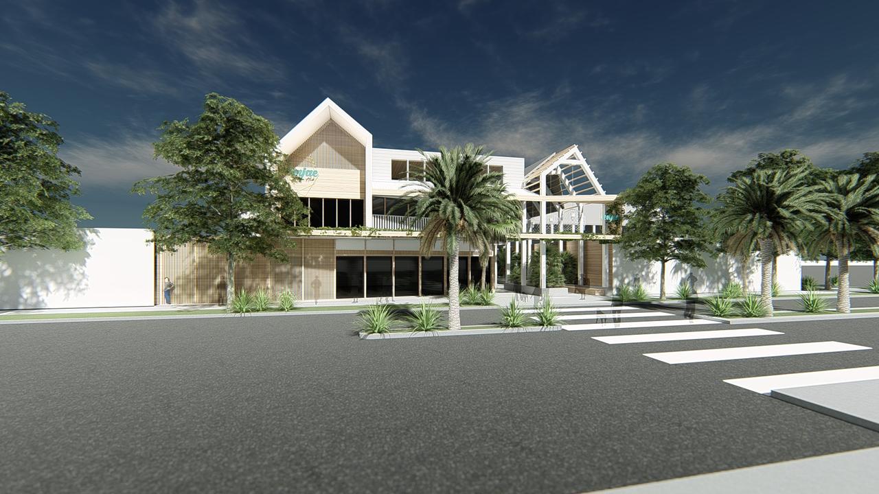 Artist's impression of the proposed development, Enjae Noosa Hub at 6 Lanyana Way, Noosa Junction.