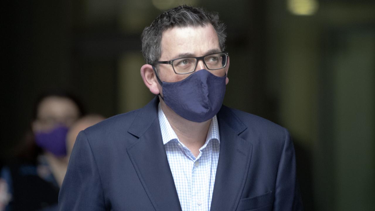 Premier Daniel Andrews has slammed Victorians faking medical conditions to get out of mandatory face mask rules. Picture: NCA NewsWire / David Geraghty