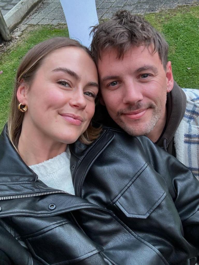 Smith, pictured with her husband, Josh Miller, said the couple’s ‘intention was not to erase him completely from the internet’. Picture: Instagram