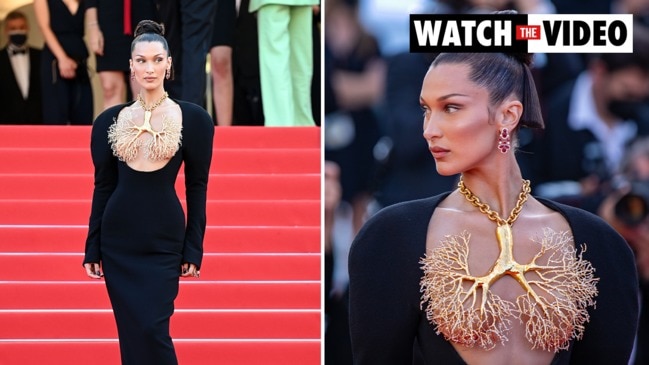 Bella Hadid Stuns With Incredible Gold-Dipped Lungs Look at Cannes Film  Festival 2021: Photo 4586560, 2021 Cannes Film Festival, Bella Hadid  Photos