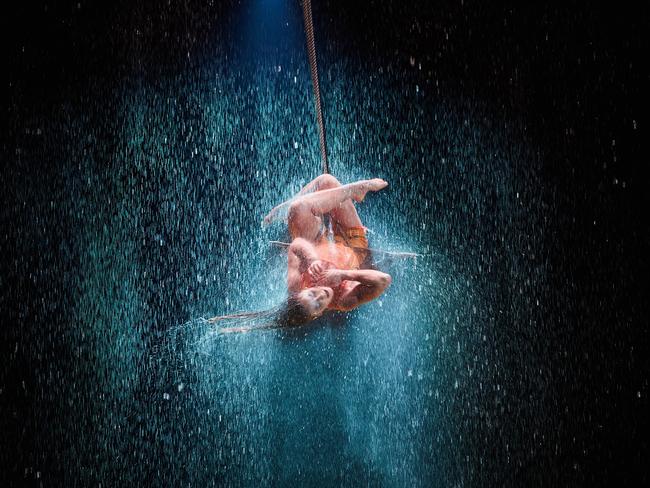 In a Cirque du Soleil first, Luzia incorporates rain in the performance. Picture: Matt Beard