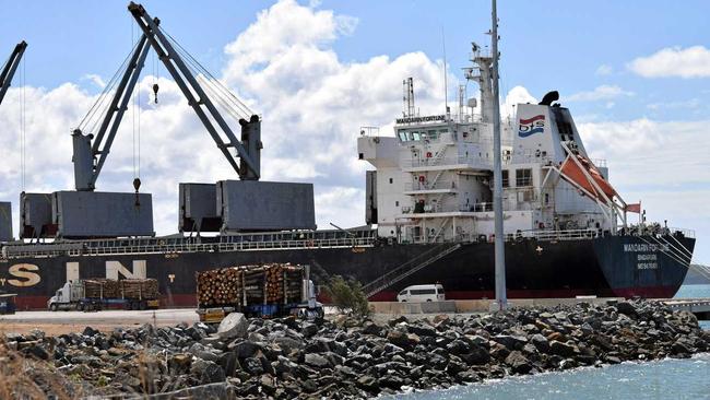 MISTREATMENT: Mandarin Fortune docked at the Auckland Point Wharf in Gladstone. Picture: Tegan Annett