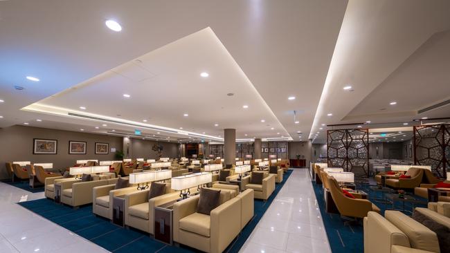 The first and business class lounge for Emirates in Saudi Arabia.