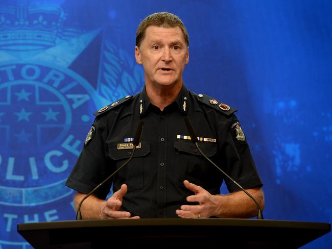 Victoria Police Chief Commissioner Shane Patton says it was a deliberate act carried out by a sole person. Picture: Andrew Henshaw