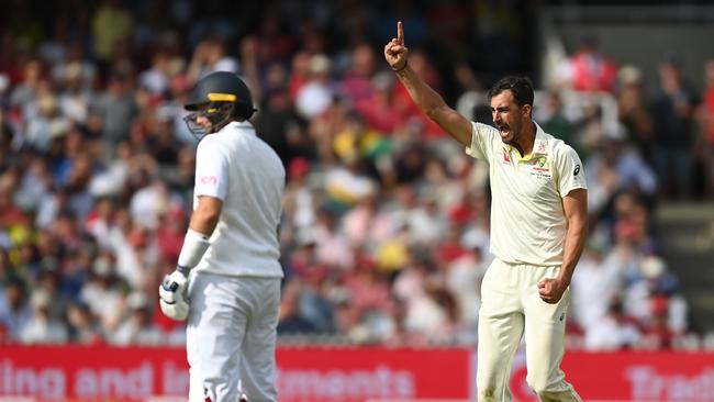 Mitchell Starc was back opening the bowling. Picture: Gareth Copley/Getty Images