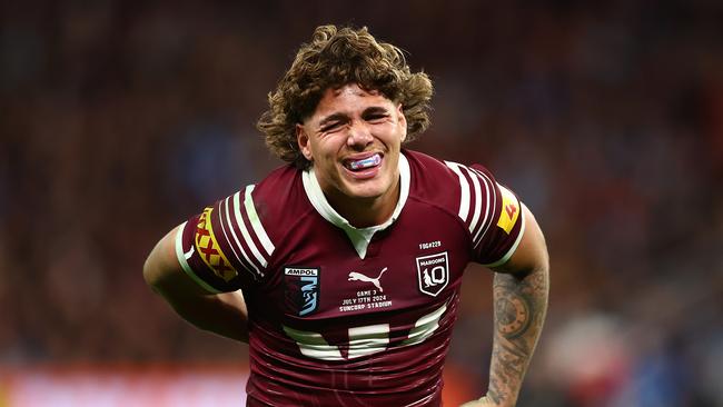 Michael Maguire coached against Reece Walsh in Origin, but the pair will work together next season to resurrect the Broncos. Picture: Chris Hyde/Getty Images