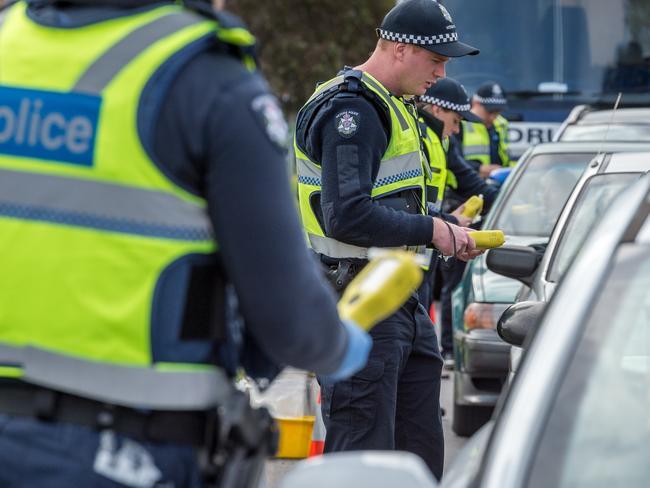 Random drug and alcohol testing in Melbourne. Picture: Jake Nowakowski