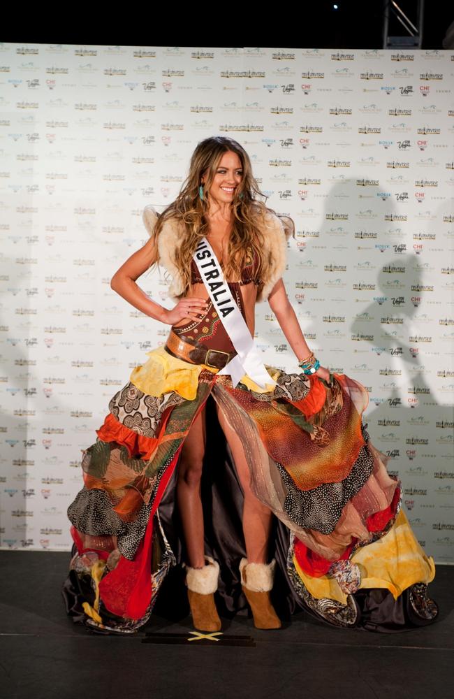 Miss Australia 2010 Jesinta Campbell poses in her national costume. Picture: Matt Petit.