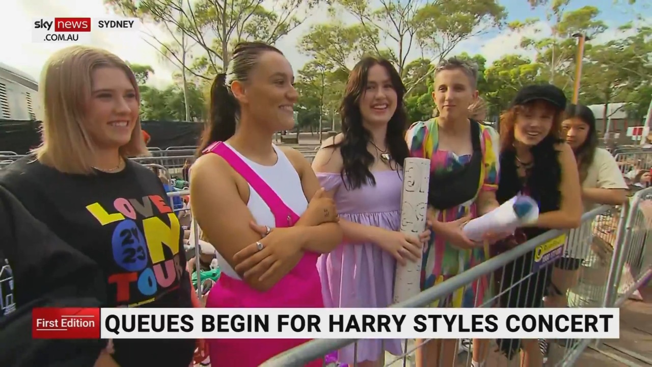 Harry Styles fans line up overnight ahead of concert in Sydney