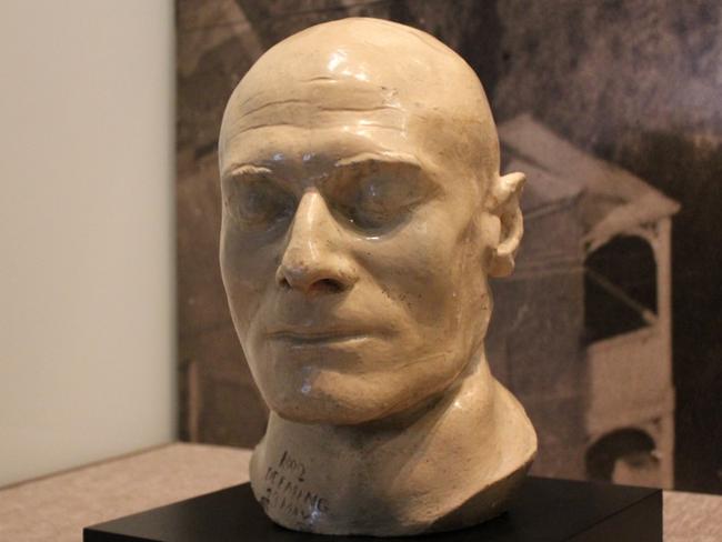 The death mask of Frederick Bailey Deeming who was widely believed to be Jack the Ripper. Deeming murdered his wife soon after arriving in Melbourne from London. Picture: State Library Victoria.