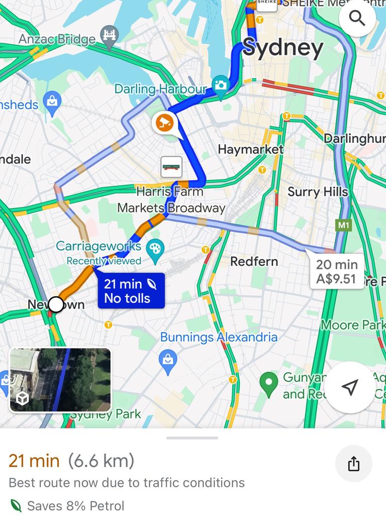 Drivers can now see how much petrol a car saves compared with alternative routes.