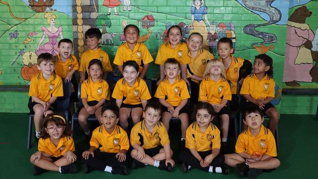 My First Year: Labrador State School Prep L. Back row: Coby, Ayyan, Alina, Naija, Lilah, Malakai. Middle row: Felix, Melika, Emily, Seth, Finley, Saiyan. Front row: Ophelia, Rafi, Trace, Sophia, Jack Picture: Glenn Hampson