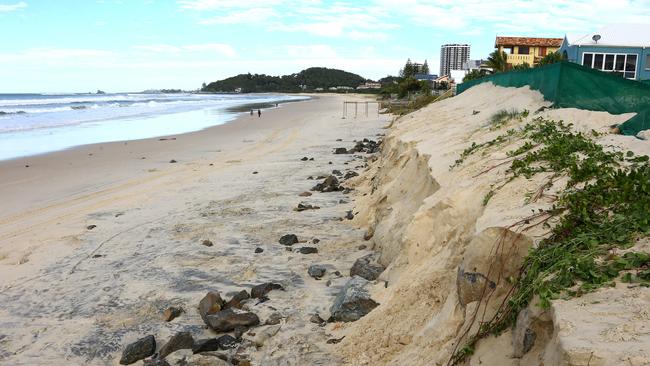 Erosion at Palm Beach after bad weather. Photo: David Clark