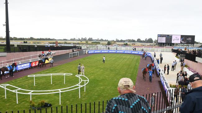 The new Caulfield mounting yard was part of the masterplan for the track, which was undertaken until Josh Blanksby’s leadership. Picture: Getty Images.