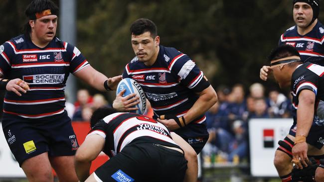 Action in last weeks Shuye Shield clash between Eastern Suburbs and West Harbour. Pic: Karen Watson.