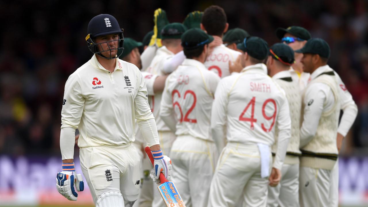 Jason Roy fell for a duck to Josh Hazlewood.