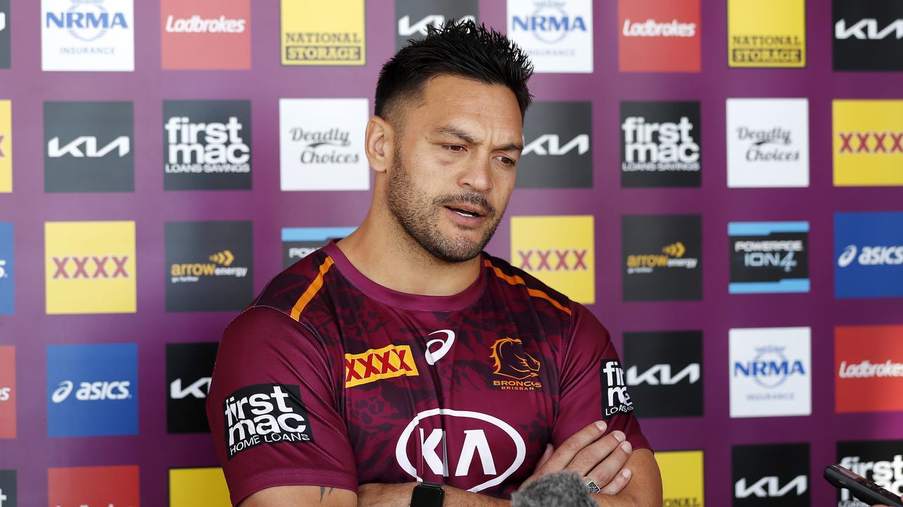 Broncos captain Alex Glen has spoken out about the mental toll Brisbane’s disastrous season is having on the playing group. Picture: Josh Woning