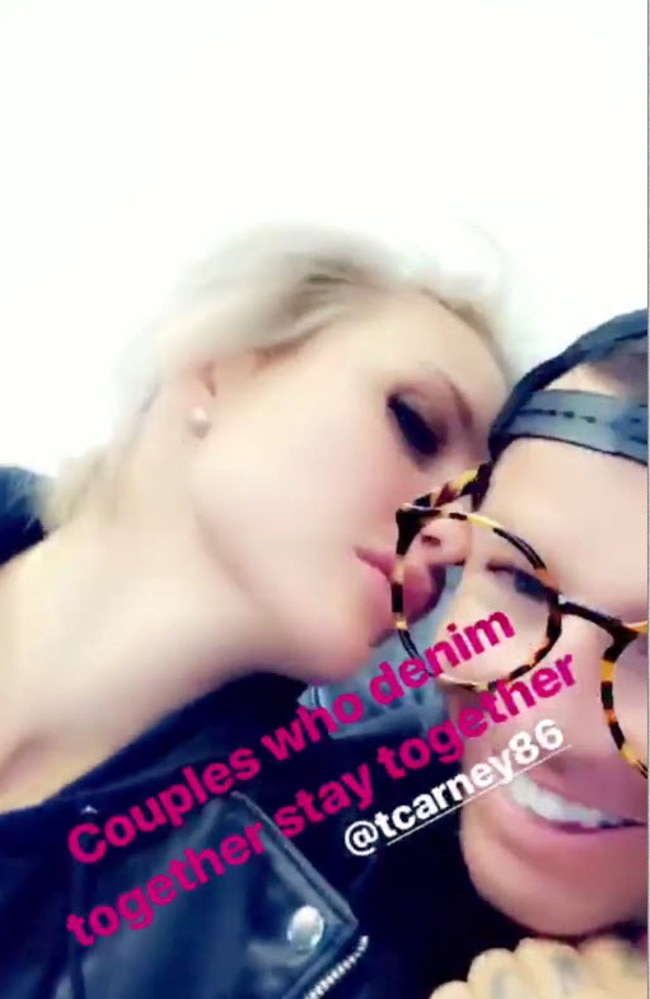 Susie and Todd cuddle up on her Instagram stories.