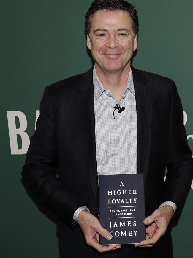 Former FBI director James Comey has written a 304-page book which describes mostly his time as FBI director under Trump.  Photo: AP