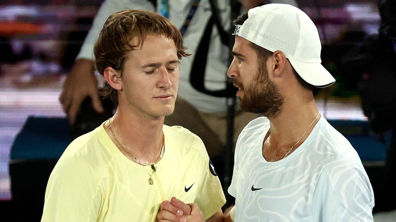 Sebastian Korda’s Aus Open run has ended brutally. Photo by DAVID GRAY / AFP