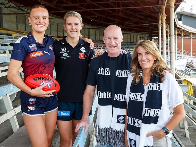 Sophie, Abbie, Andrew and Sam McKay at Ikon Park. Picture: Ian Currie