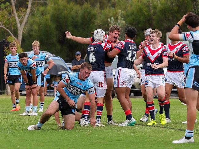 Kobi Siltala celebrates his try. Picture: Adam Wrightson Photography