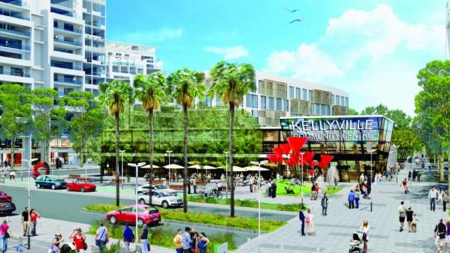 NSW Government's plans for precincts around Showground, Bella Vista and Kellyville stations include around 13,500 new homes, 14,000 new jobs, areas for schools, public spaces, pedestrian and cycle links. Artist’s impression of Kellyville Plaza at Kellyville Station