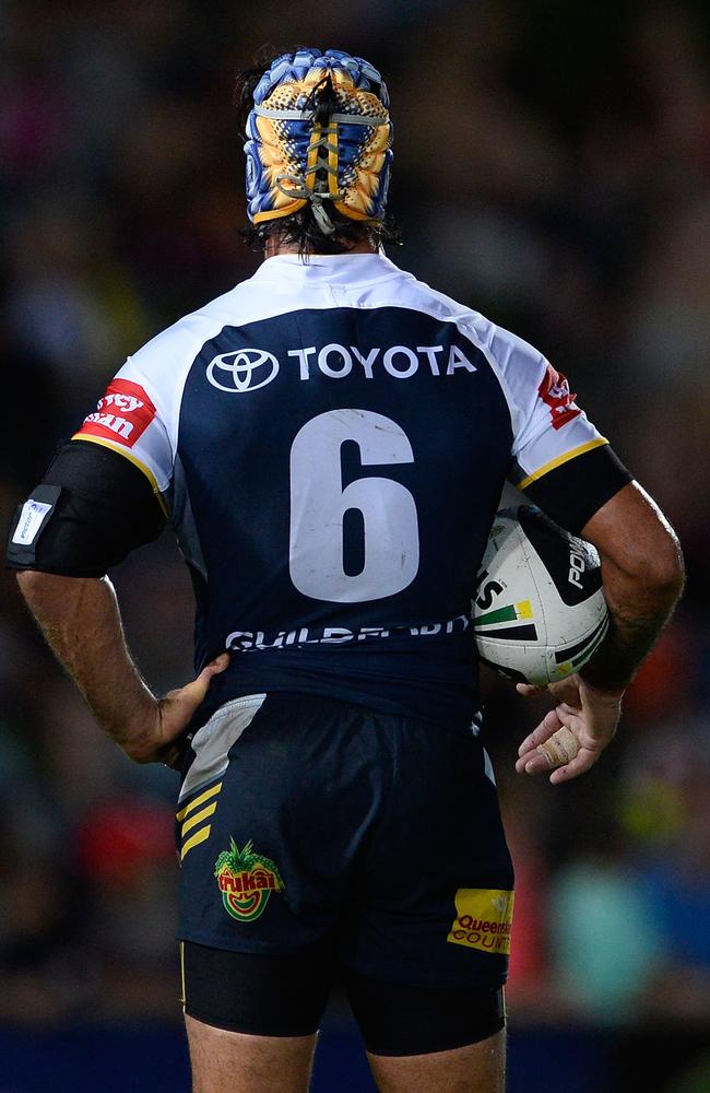 Johnathan Thurston wears the No.6 jersey in 2014. Picture: Ian Hitchcock/Getty Images